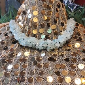 Vintage Light Blue Cluster Necklace